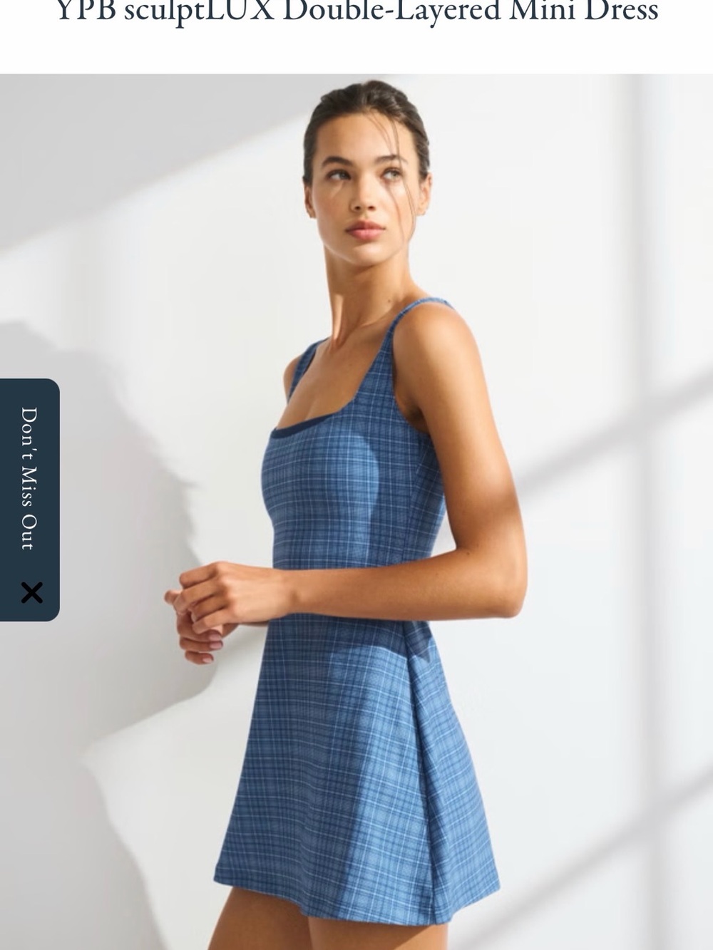 Abercrombie & Fitch Blue Plaid Mini Dress